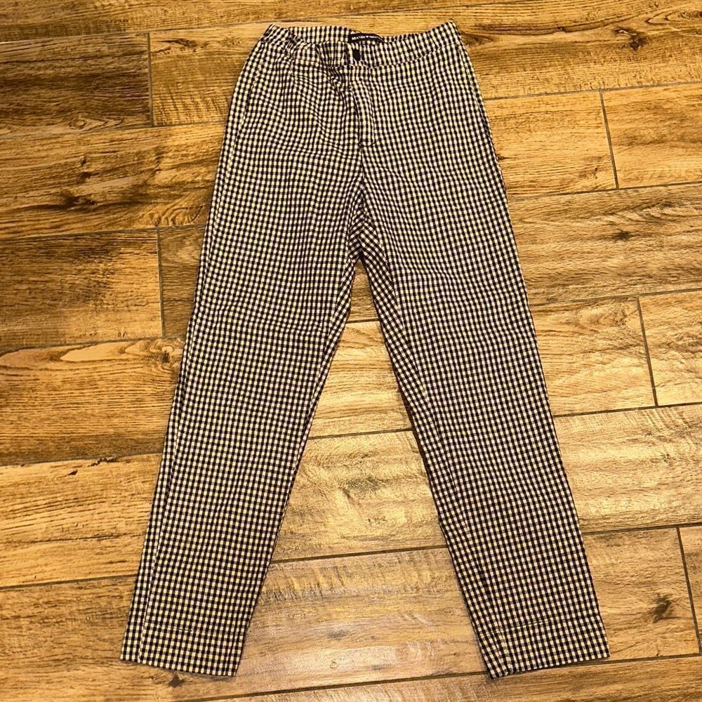 Brandy Melville Black and Tan Checkered Chinos